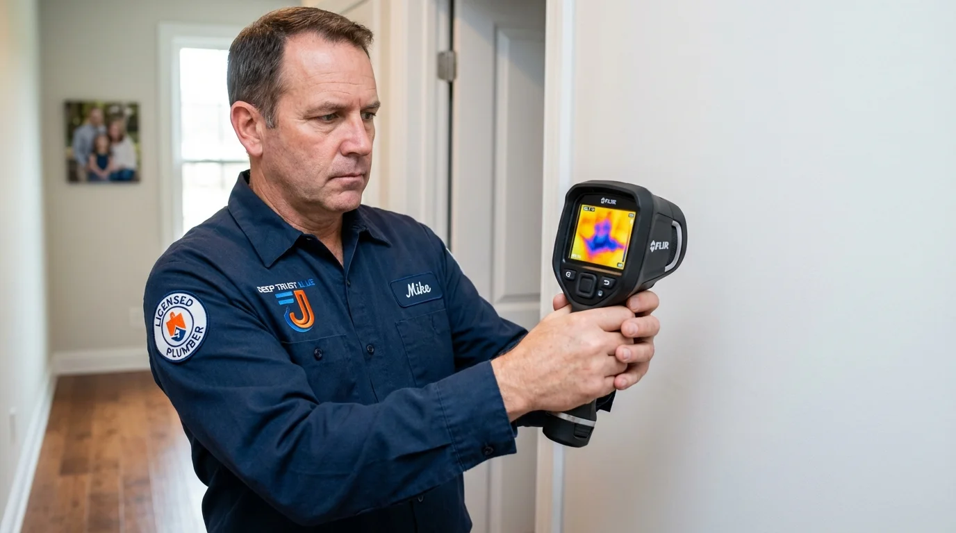Thermal imaging leak detection by Johns Plumbing LLC in Keyser